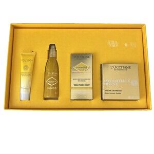 L'Occitane Immortelle Divine Collection 4 Piece Gift Box $200 Value New in Box